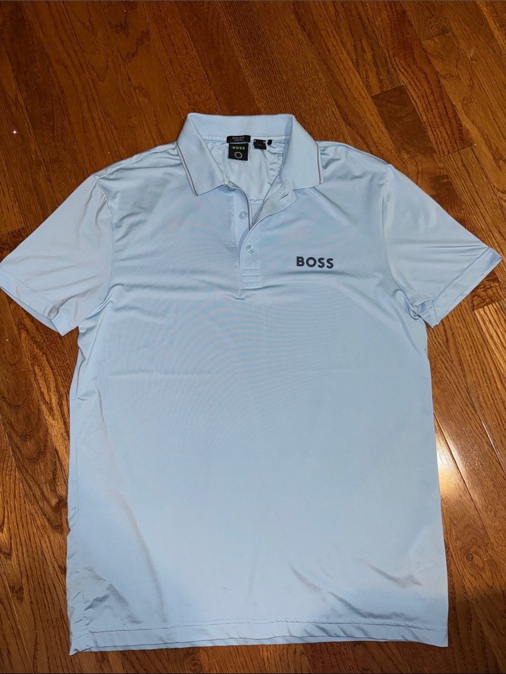 BOSS Light Blue Polo with Chest Logo